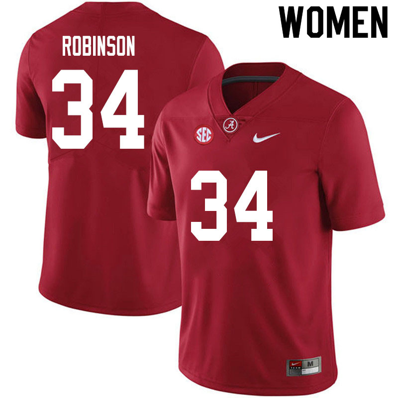 Women #34 Quandarrius Robinson Alabama Crimson Tide College Football Jerseys Sale-Crimson